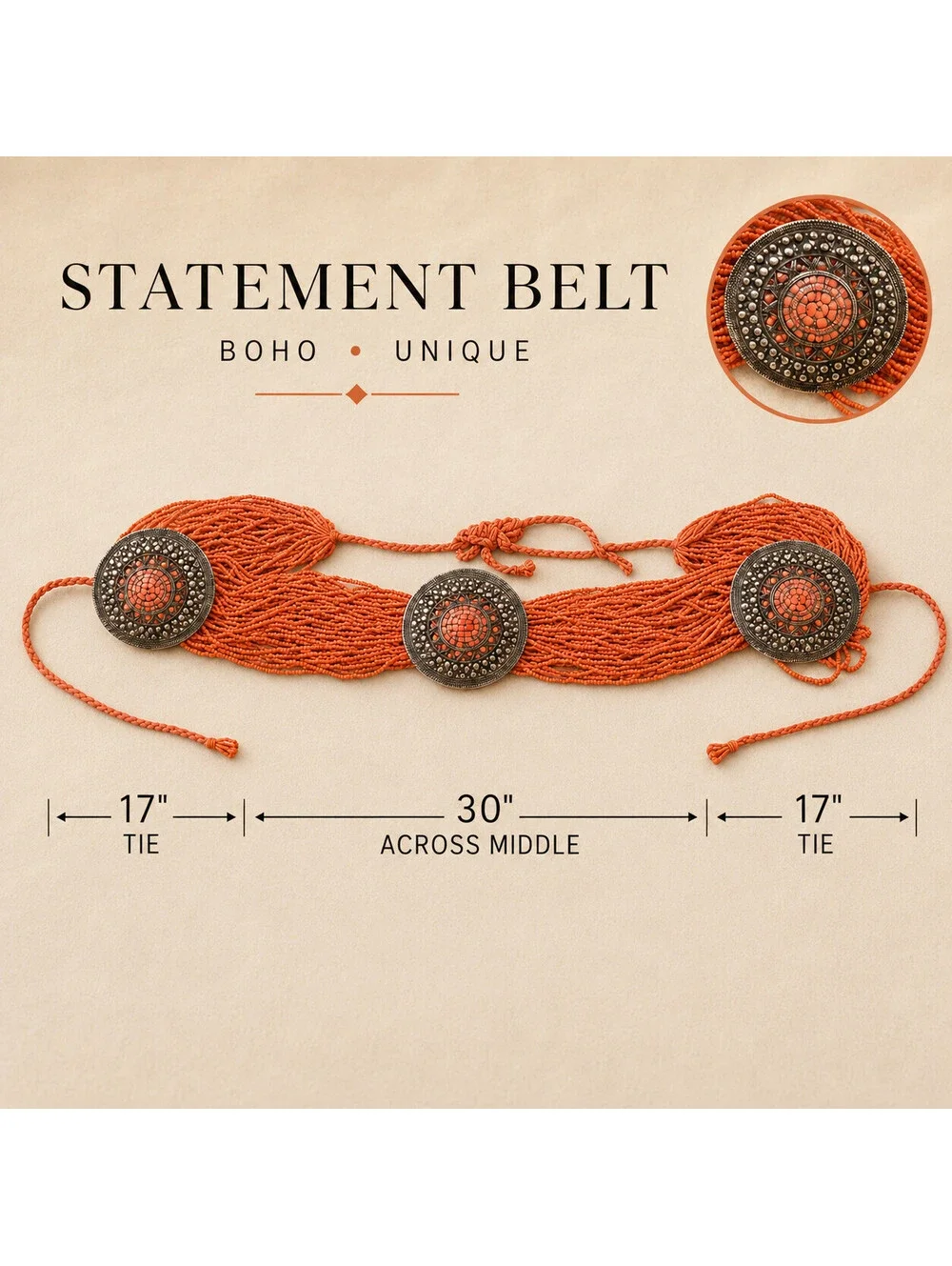 Raj Beaded Belt